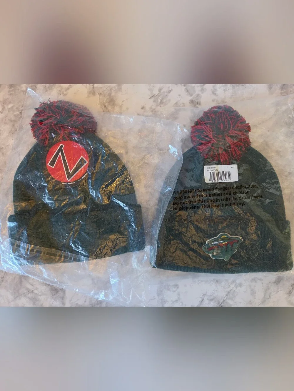 Minnesota Wild NHL Official Licensed Youth Pom-Pom Beanie